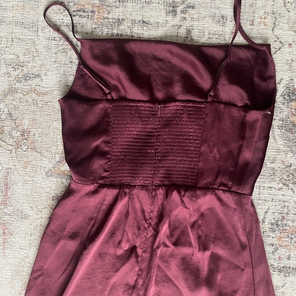 Aritzia Sunday Best Burgundy Maroon Mini Slip Dress - Picture 3 of 5